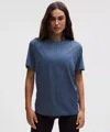 Lululemon All Yours Organic Cotton Crewneck T-shirt In Blue