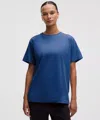 Lululemon All Yours Organic Cotton Crewneck T-shirt In Blue