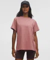 Lululemon All Yours Organic Cotton Crewneck T-shirt In Pink