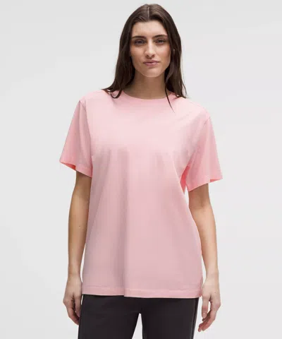 Lululemon All Yours Organic Cotton Crewneck T-shirt In Pink