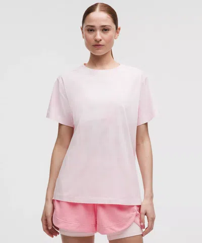 Lululemon All Yours Organic Cotton Crewneck T-shirt In Pink