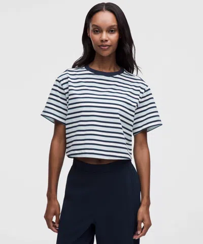 Lululemon All Yours Organic Cotton Cropped T-shirt In Multi