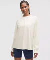 Lululemon All Yours Organic Cotton Long-sleeve Shirt In White