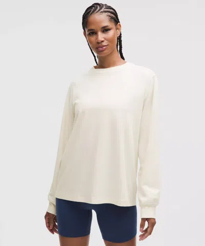 Lululemon All Yours Organic Cotton Long-sleeve Shirt In White