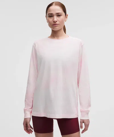 Lululemon All Yours Organic Cotton Long-sleeve Shirt In Pink