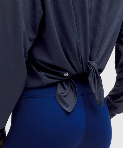 Lululemon All-sport Tie-back Long-sleeve Shirt In Blue