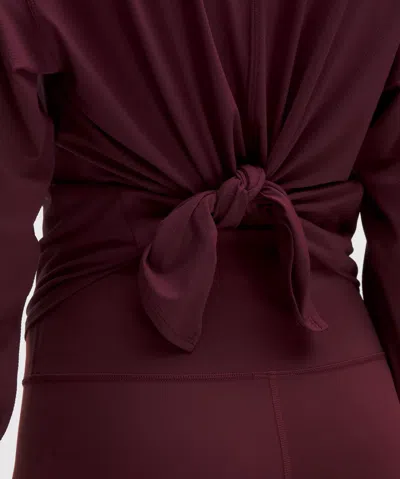 Lululemon All-sport Tie-back Long-sleeve Shirt In Burgundy