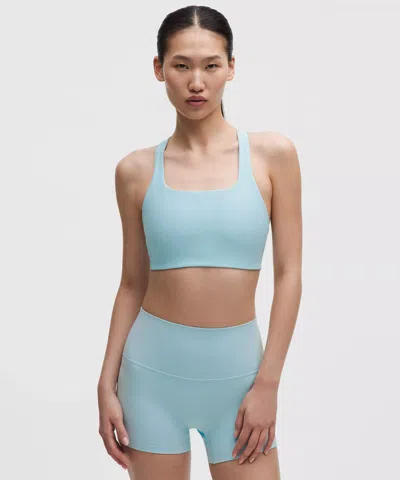 Lululemon All-time Hero Ribbed Sports Bra In Blue