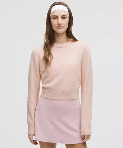 Lululemon Alpaca Wool-blend Cropped Sweater In Pink