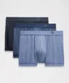 Lululemon Always In Motion Boxer Briefs 3" 3 Pack In Blue