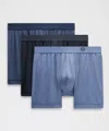 Lululemon Always In Motion Boxer 5" 3 Pack In Blue