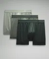 Lululemon Always In Motion Boxers 5" 3 Pack In Gray