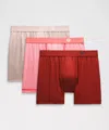 Lululemon Always In Motion Boxer 5" 3 Pack In Red