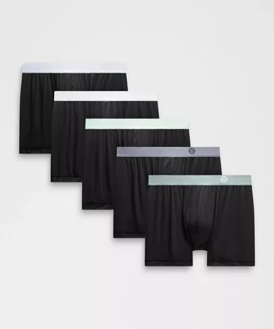 Lululemon Always In Motion Boxer 5" 5 Pack In Black
