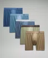 Lululemon Always In Motion Boxers 5" 5 Pack In Blue