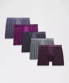 Lululemon Always In Motion Boxer 5" 5 Pack In Purple