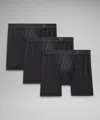 Lululemon Always In Motion Boxer With Fly 5" 3 Pack In Black