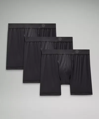 Lululemon Always In Motion Boxer With Fly 5" 3 Pack In Black