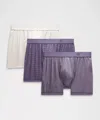 Lululemon Always In Motion Boxer With Fly 5" 3 Pack In Multi