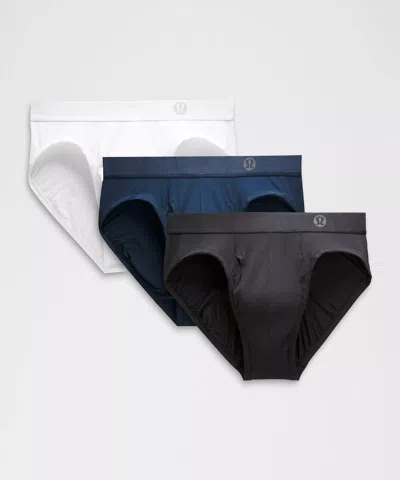 Lululemon Always In Motion Briefs With Fly 3 Pack In Black