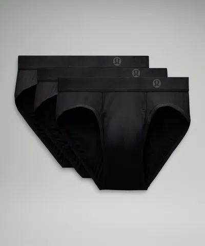 Lululemon Always In Motion Briefs With Fly 3 Pack In Black