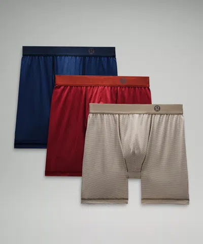 Lululemon Always In Motion Long Boxers 7" 3 Pack In Multi