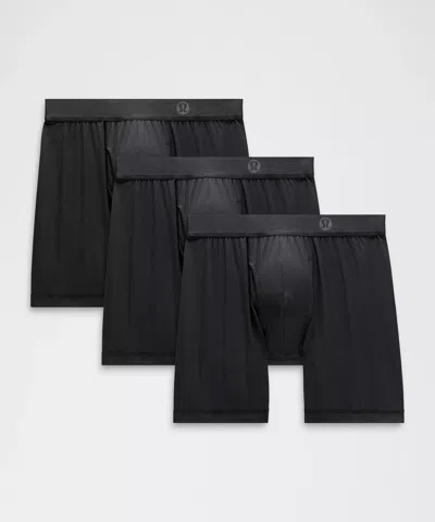 Lululemon Always In Motion Long Boxer With Fly 7" 3 Pack In Black