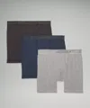 Lululemon Always In Motion Mesh Boxer 5" 3 Pack In Black/heathered Core Medium Grey/true Navy