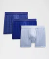 Lululemon Always In Motion Mesh Boxer 5" 3 Pack In Blue