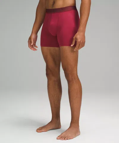 Lululemon Always In Motion Mesh Boxers 5" In Burgundy