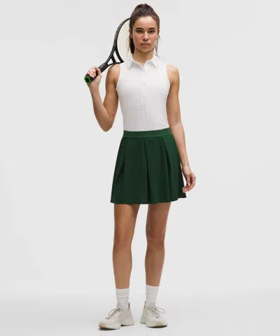 Lululemon Angled-pleat High-rise Tennis Skirt In Green