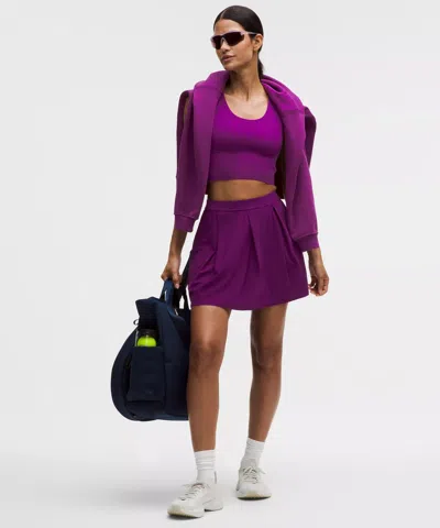 Lululemon Angled-pleat High-rise Tennis Skirt In Purple