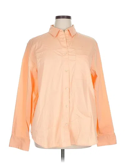 Pre-owned Lululemon Athletica 3/4 Sleeve Button Down Shirt In Orange