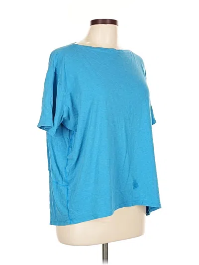 Pre-owned Lululemon Athletica 3/4 Sleeve T-shirt In Blue
