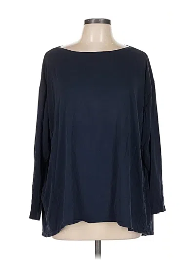 Pre-owned Lululemon Athletica 3/4 Sleeve T-shirt In Blue