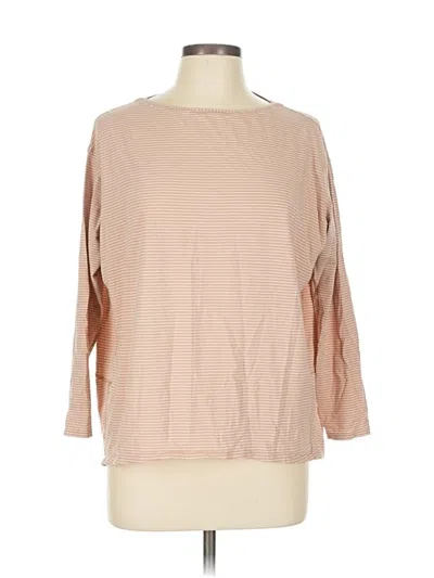 Pre-owned Lululemon Athletica 3/4 Sleeve T-shirt In Brown