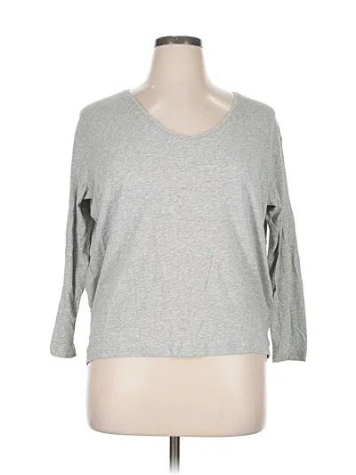 Pre-owned Lululemon Athletica 3/4 Sleeve T-shirt In Gray