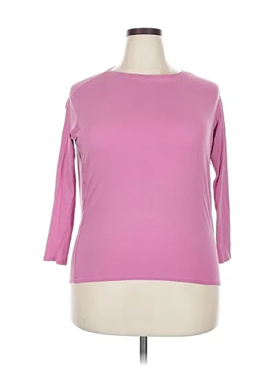 Pre-owned Lululemon Athletica 3/4 Sleeve T-shirt In Pink