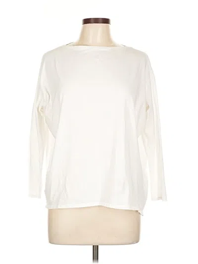 Pre-owned Lululemon Athletica 3/4 Sleeve T-shirt In White