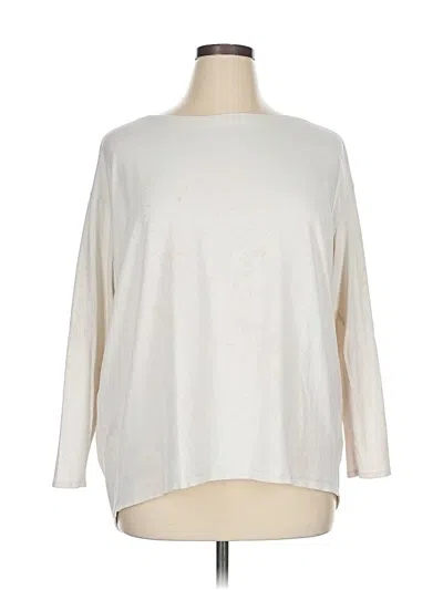 Pre-owned Lululemon Athletica 3/4 Sleeve T-shirt In White