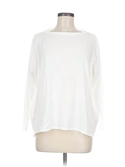 Pre-owned Lululemon Athletica 3/4 Sleeve T-shirt In White