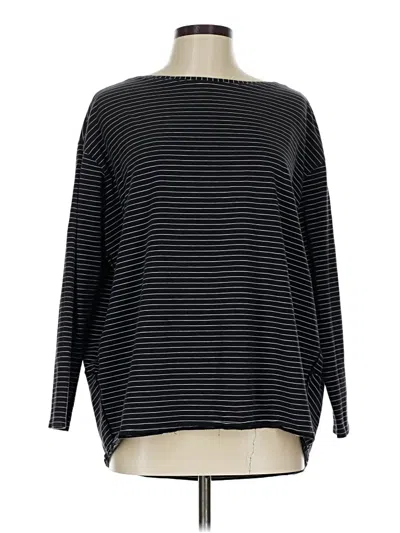 Pre-owned Lululemon Athletica 3/4 Sleeve T-shirt In Black
