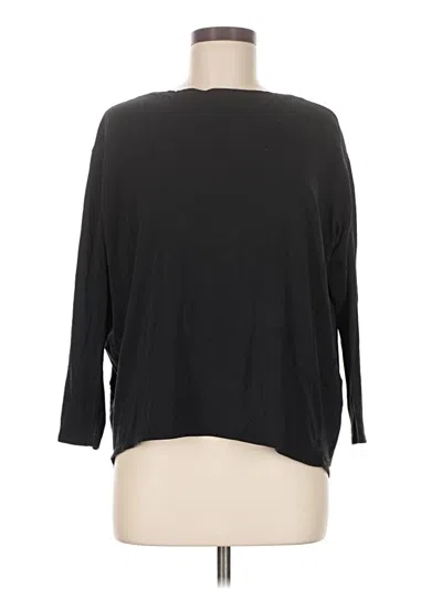Pre-owned Lululemon Athletica 3/4 Sleeve T-shirt In Black