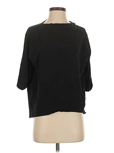 Pre-owned Lululemon Athletica 3/4 Sleeve T-shirt In Black