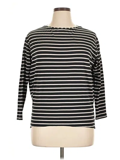 Pre-owned Lululemon Athletica 3/4 Sleeve T-shirt In Black
