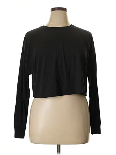 Pre-owned Lululemon Athletica 3/4 Sleeve T-shirt In Black