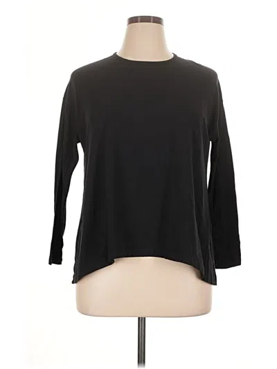 Pre-owned Lululemon Athletica 3/4 Sleeve T-shirt In Black