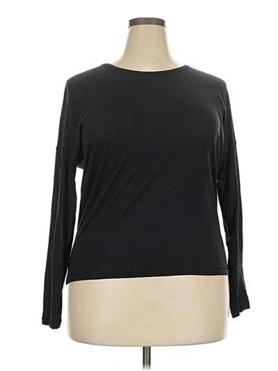 Pre-owned Lululemon Athletica 3/4 Sleeve T-shirt In Black