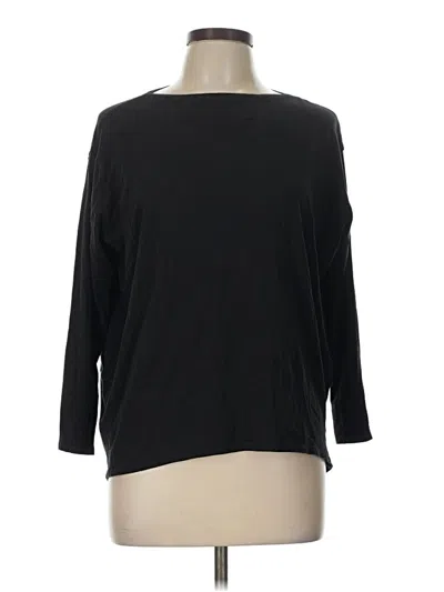 Pre-owned Lululemon Athletica 3/4 Sleeve T-shirt In Black
