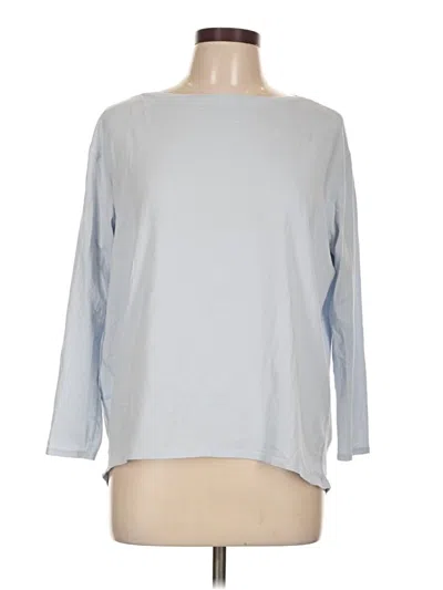 Pre-owned Lululemon Athletica 3/4 Sleeve T-shirt In Blue